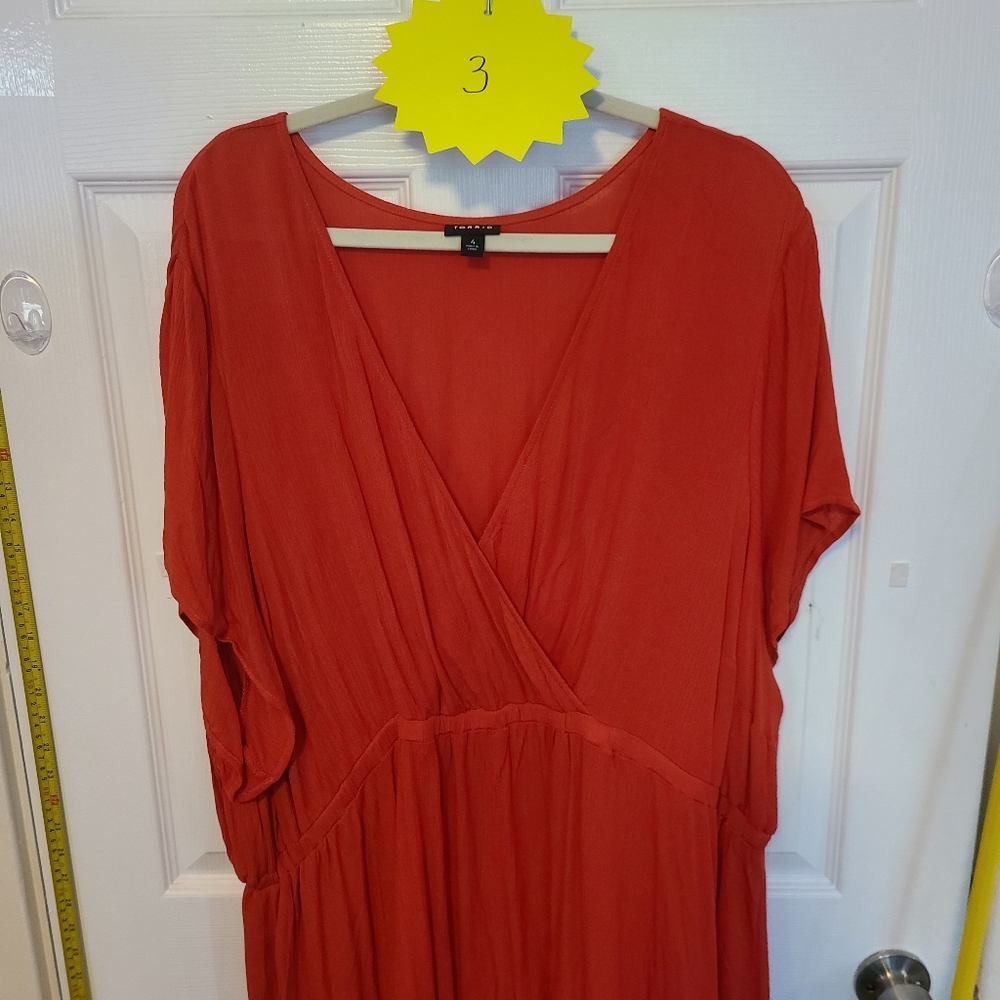 NWOT Torrid (itm 3) Orange hi-low Blouse Size 4 - Picture 3 of 10